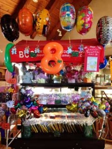 ケーキとバルーン