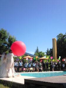 挙式後セレモニーバルーンスパーク＆リリース